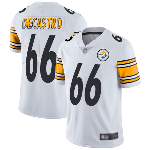 Men Pittsburgh Steelers Football #66 Limited White David DeCastro Road Vapor Untouchable Nike NFL Jersey